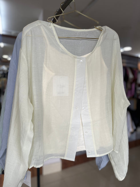 Summer Comfy See Through Shirts With Tank Tops Sets